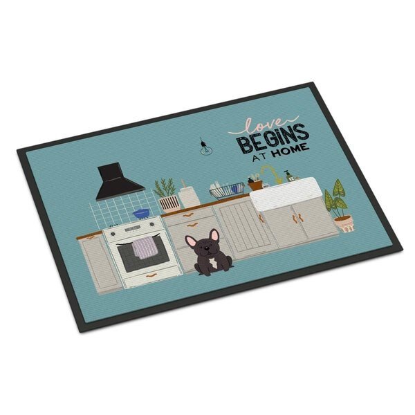 18 x 27 in. Brindle French Bulldog Kitchen Scene Indoor or Outdoor Mat, Carolines Treasures, Mfr#: CK7713MAT